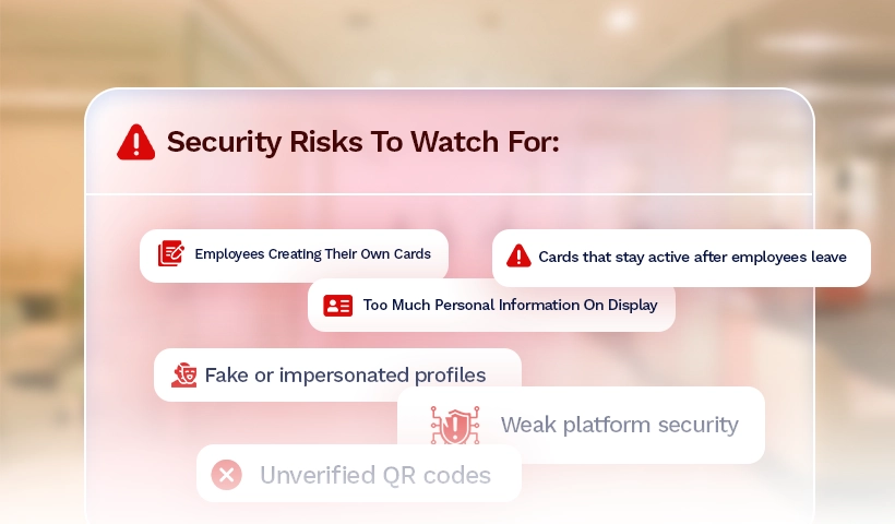 digital business card security risks