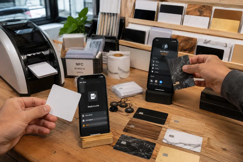 Are physical accessories like NFC cards a part of digital business card pricing?